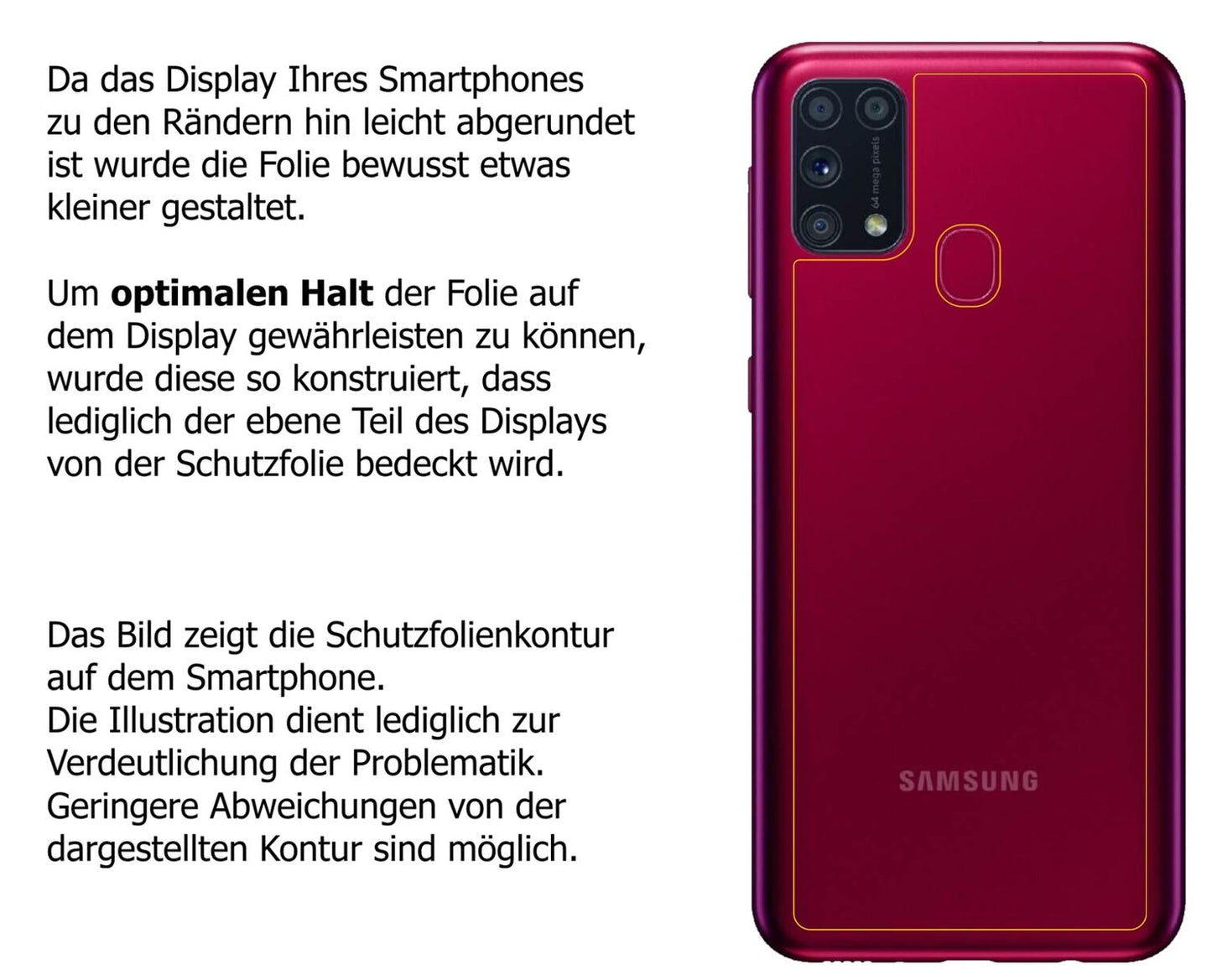 Schutzfolie mit optimaler Passform, zur Verwendung mit Hüllen geeignet