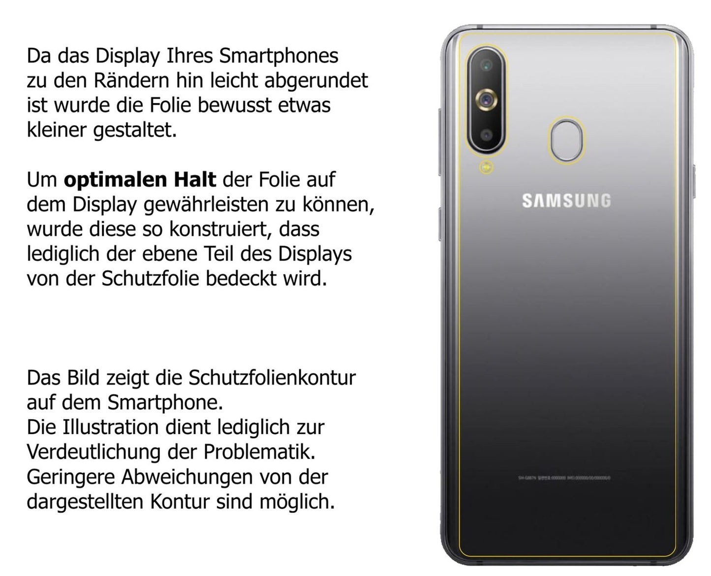 Dünne und klare Folie passend zugeschnitten für Samsung Galaxy M40 Rückseite