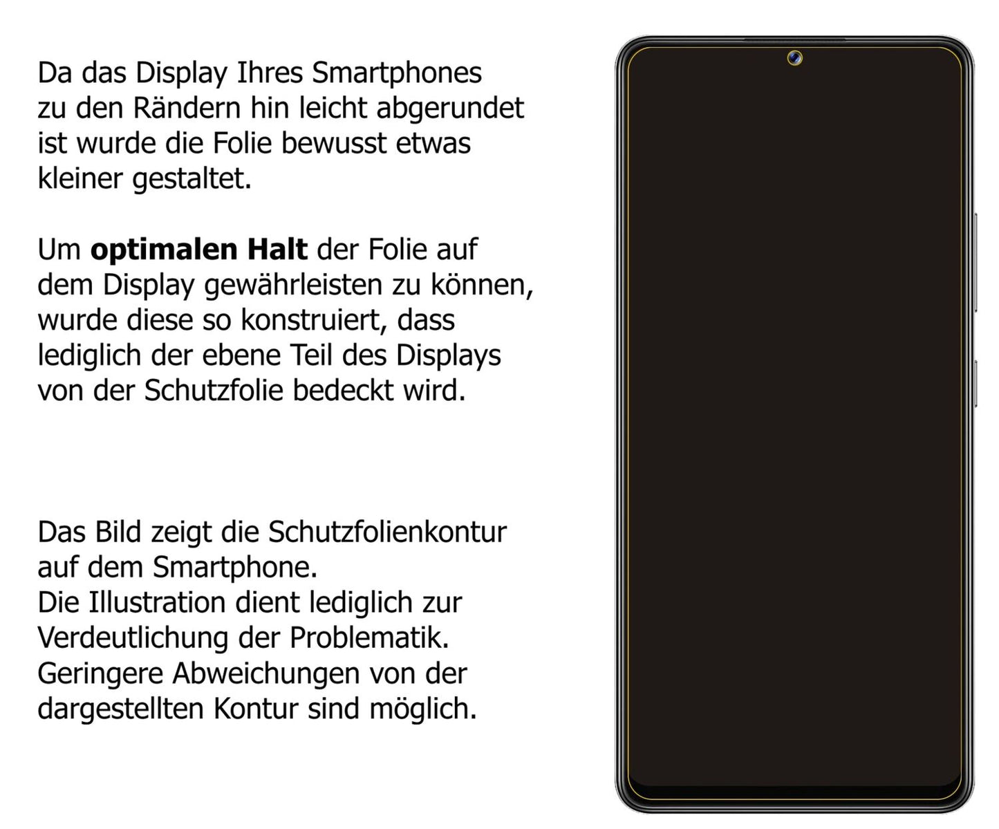dipos Displayschutz für Samsung Galaxy M42 5G, transparente Oberfläche, perfekte Passform auch für die Rundungen