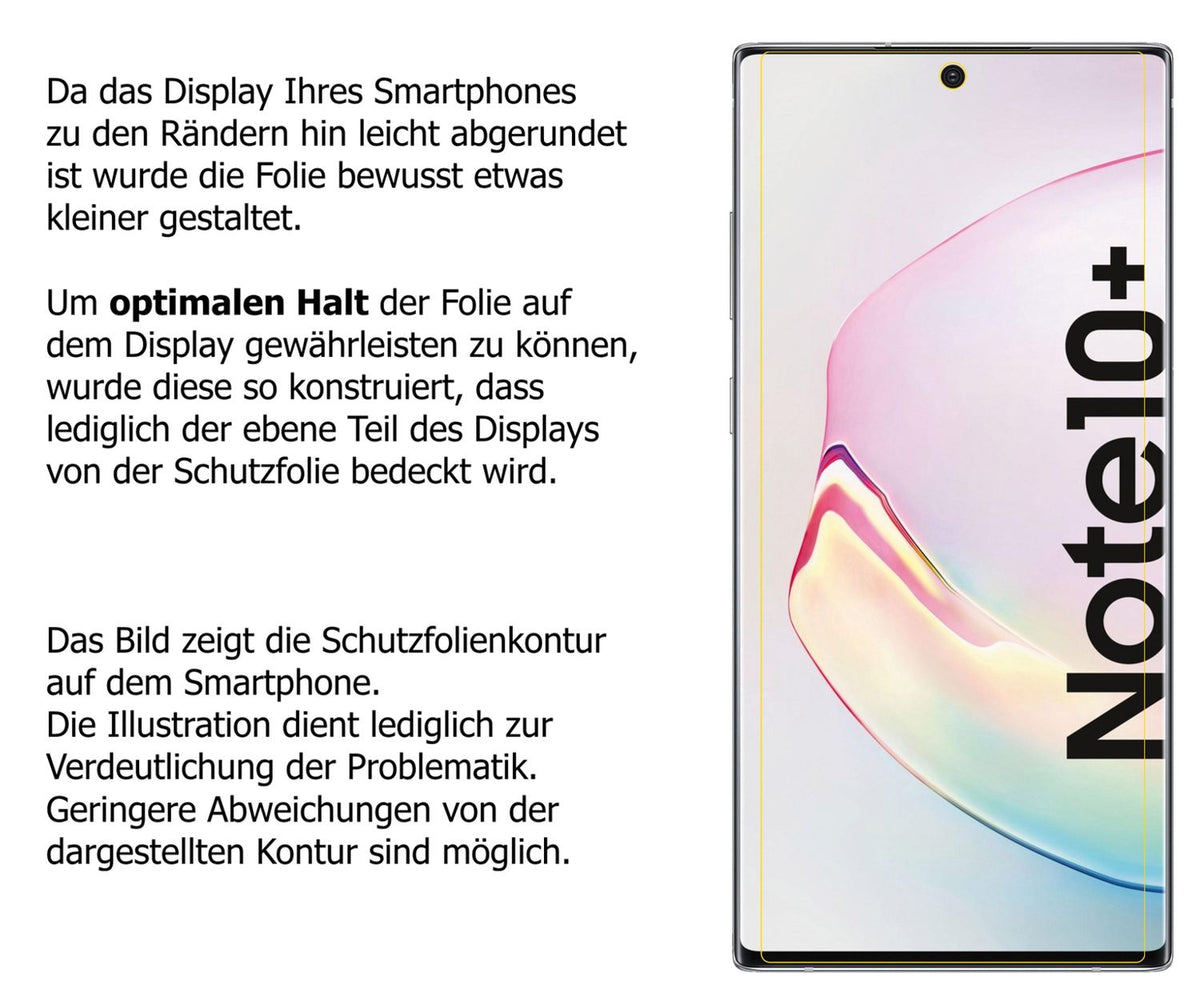 Blickschutzfolie für Samsung Galaxy Note 10 Plus 5G matt Schutzfolie Privacy