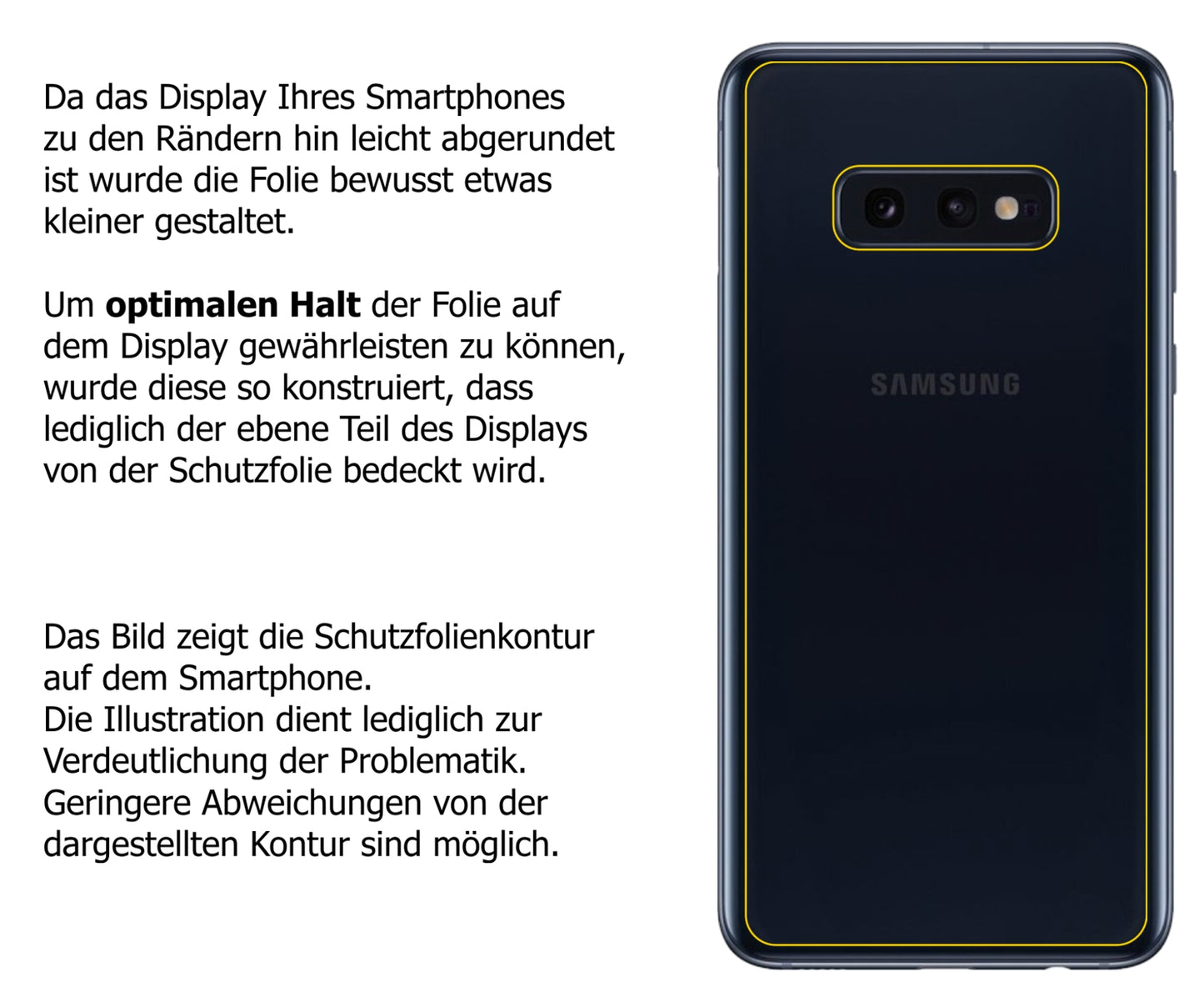 6x Schutzfolie matt für Samsung Galaxy S10e Rückseite Display-Schutzfolie