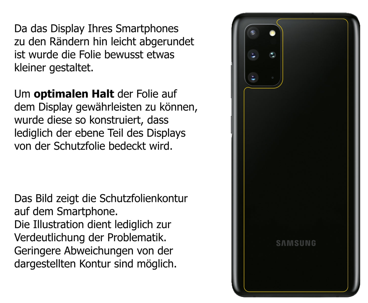 2x Schutzfolie klar für Samsung Galaxy S20 Rückseite Display-Schutzfolie