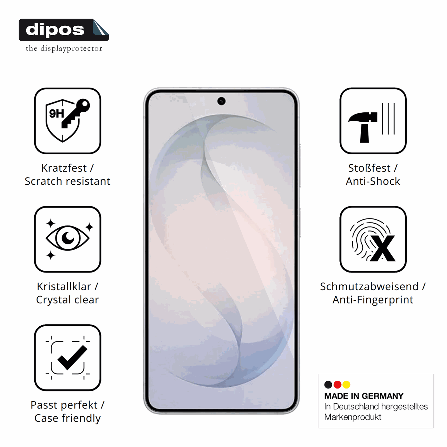 Displayschutz hergestellt in Deutschland, höchste Qualität made in Germany