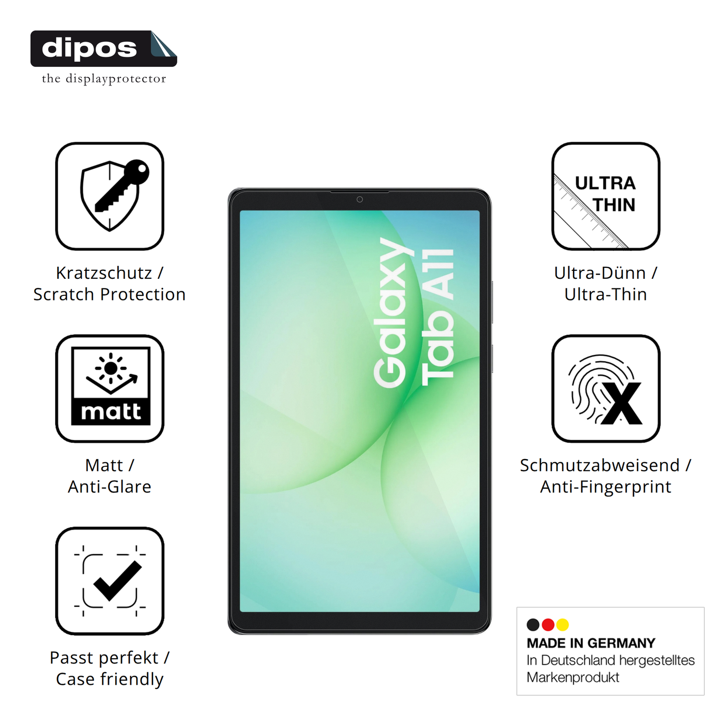 Displayschutz hergestellt in Deutschland, höchste Qualität made in Germany