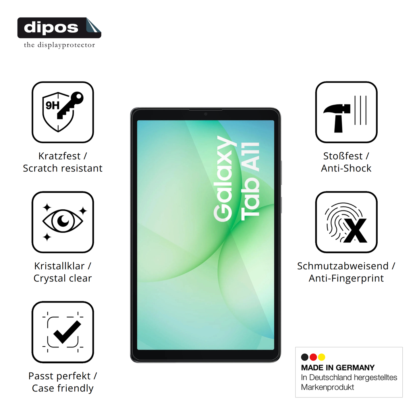 Displayschutz hergestellt in Deutschland, höchste Qualität made in Germany
