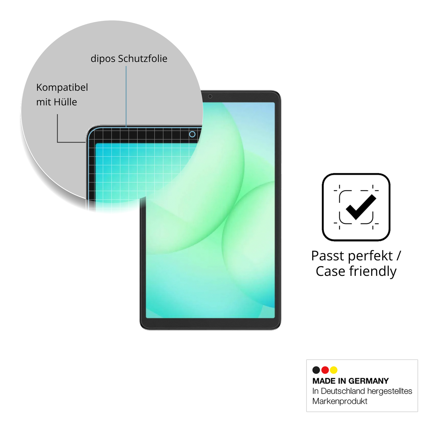 2x Schutzfolie matt für Samsung Galaxy Tab A11 Plus Display-Schutzfolie
