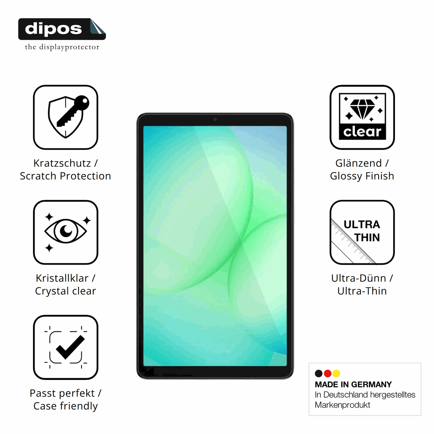 2x Schutzfolie klar für Samsung Galaxy Tab A11 Plus Display-Schutzfolie