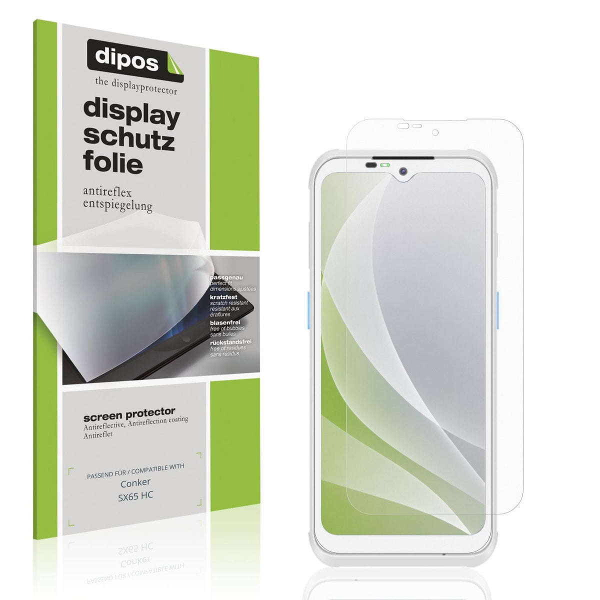 Matte Displayschutzfolie von dipos passend für Conker SX65 HC, präziser Zuschnitt und blasenfrei montiert