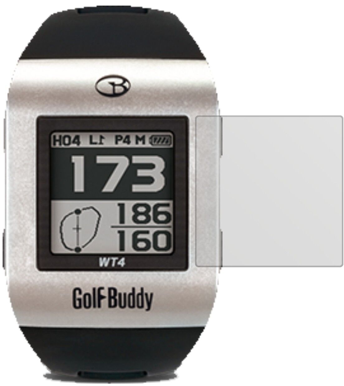 Matte Displayschutzfolie von dipos passend für Golfbuddy WT4, präziser Zuschnitt und blasenfrei montiert