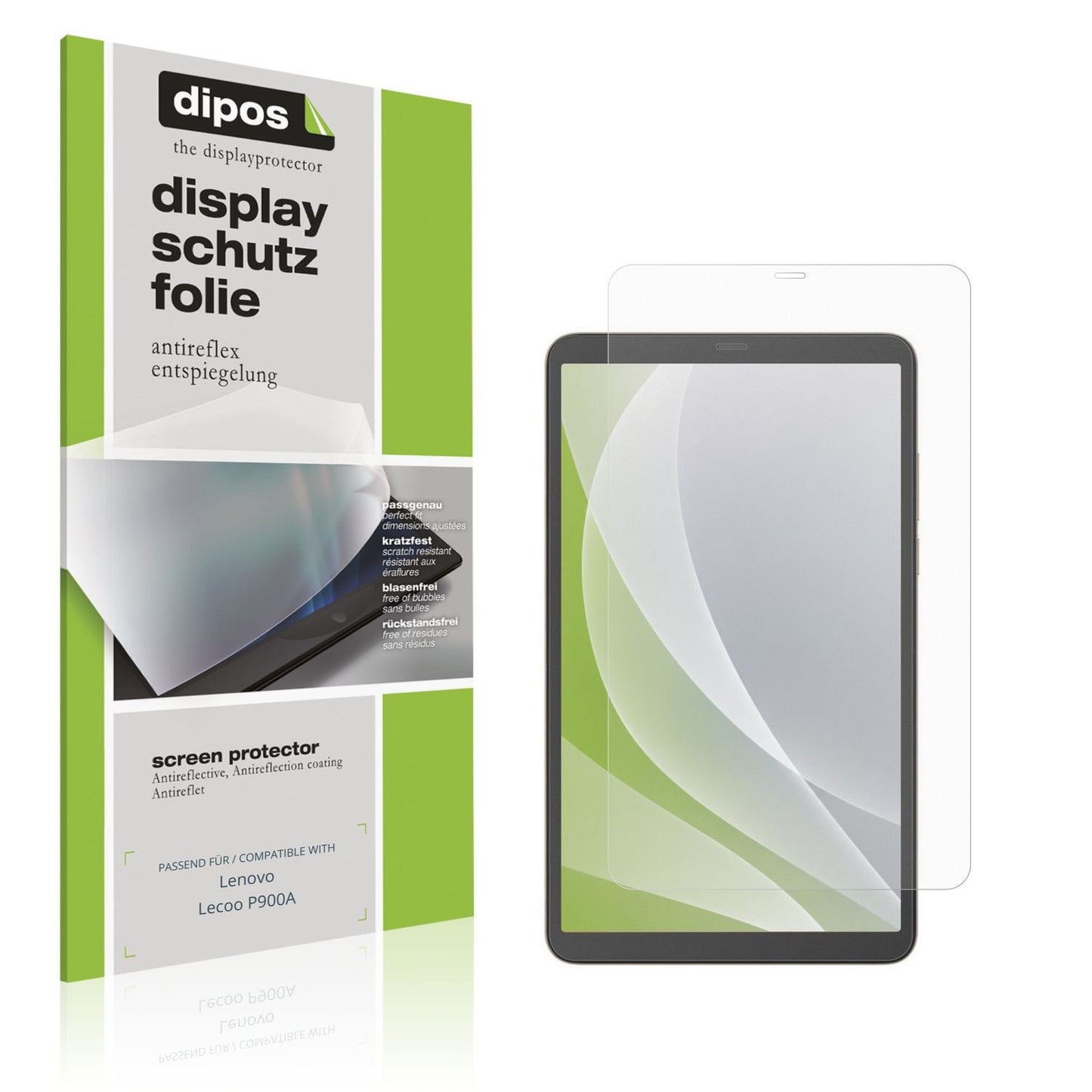Matte Displayschutzfolie von dipos passend für Lenovo Lecoo P900A, präziser Zuschnitt und blasenfrei montiert