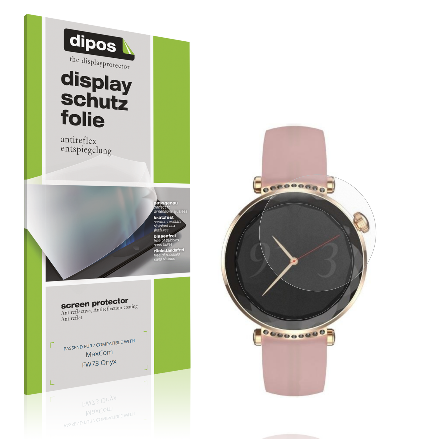 Matte Displayschutzfolie von dipos passend für MaxCom FW73 Onyx, präziser Zuschnitt und blasenfrei montiert