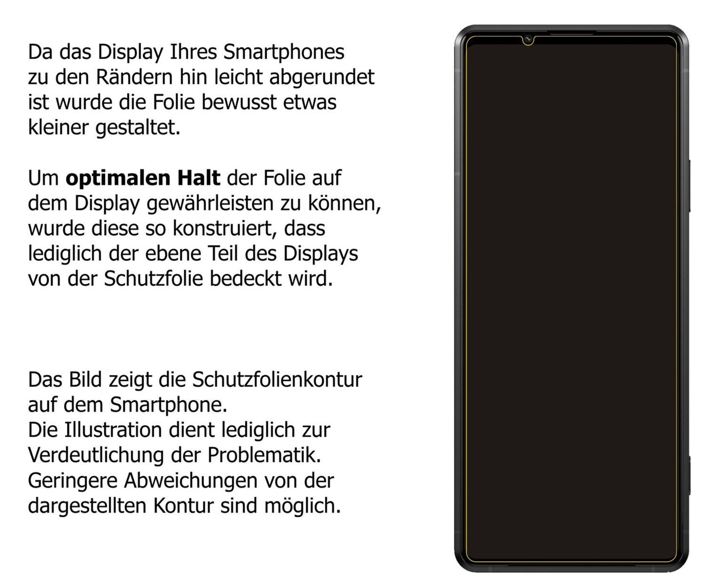 Dünne und klare Folie passend zugeschnitten für Sony Xperia Pro-I