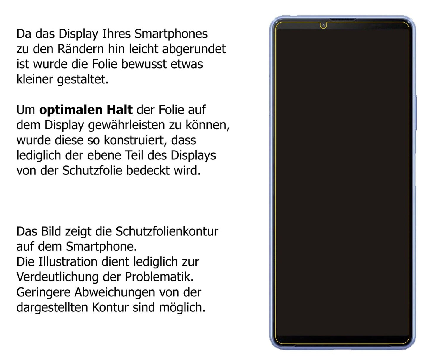 Dünne und klare Folie passend zugeschnitten für Sony Xperia 10 III