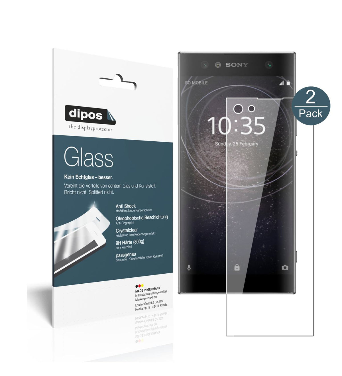 Perfekte Passform und ultimative Qualität: Unser 9H Panzerglas bietet Schutz für Sony-Xperia XA2 Ultra