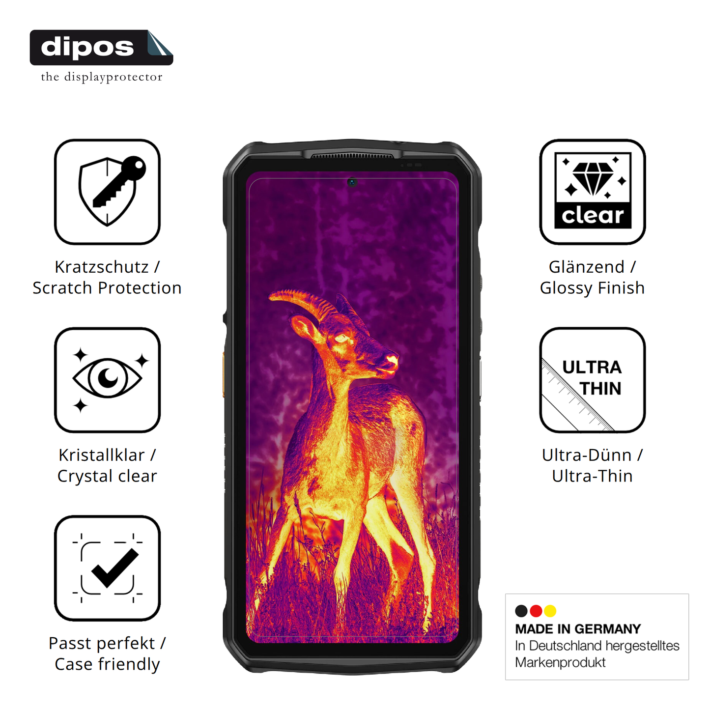 4x Schutzfolie klar für Ulefone Armor 29 Pro Display-Schutzfolie