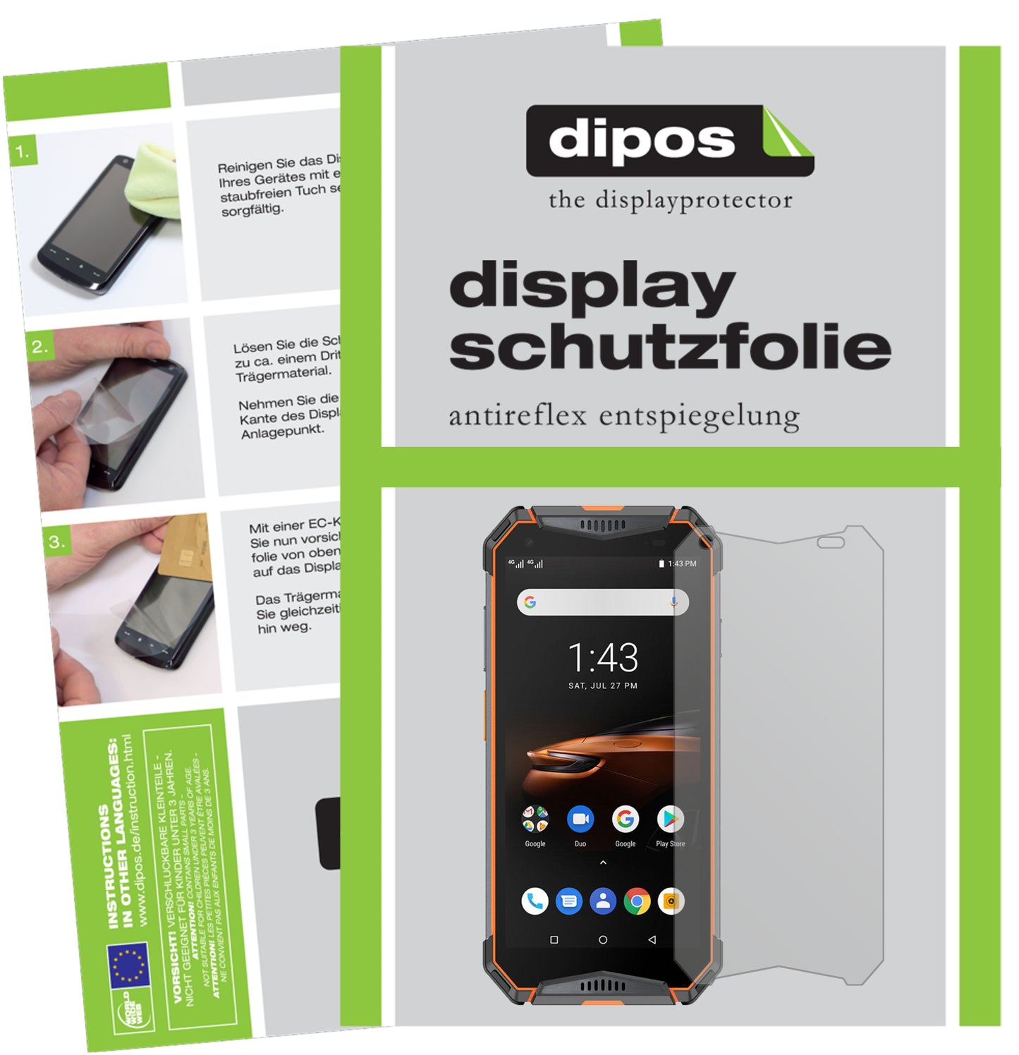 Mattes Panzerglas: Entspiegelte, dünne Folie, Fingerabdruckresistenz und Bildschirmschutz für Ulefone-Armor 3W