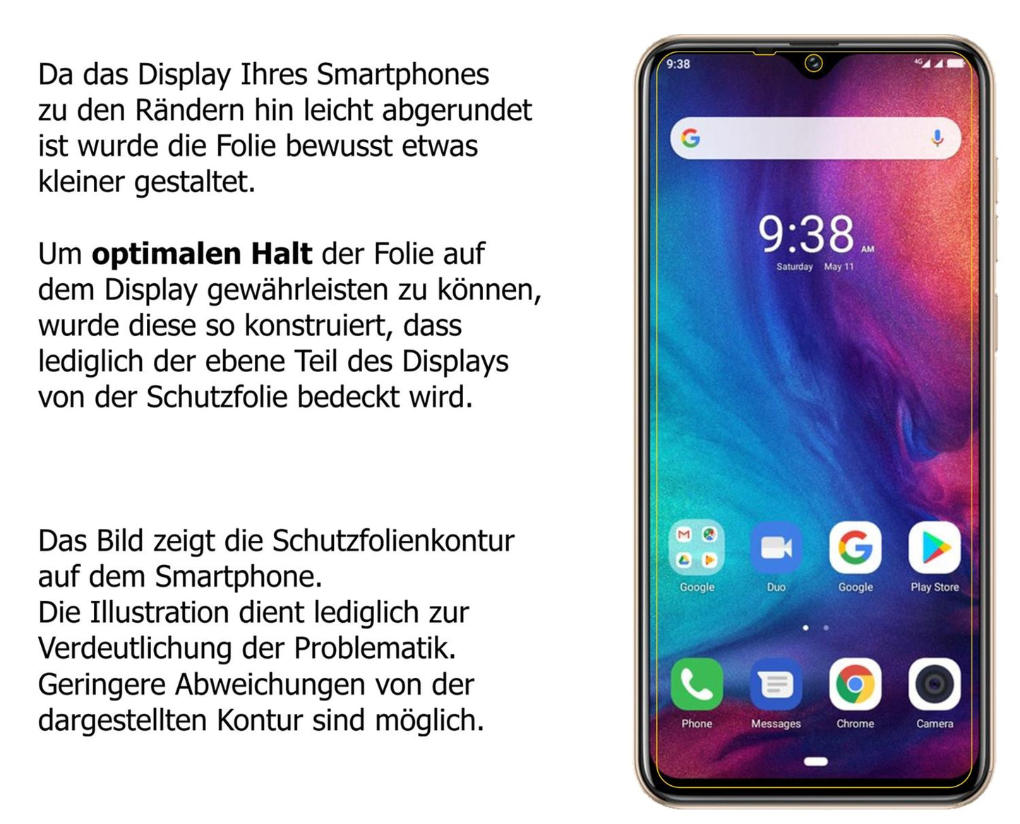 5x Schutzfolie matt für Ulefone Note 7P Display-Schutzfolie