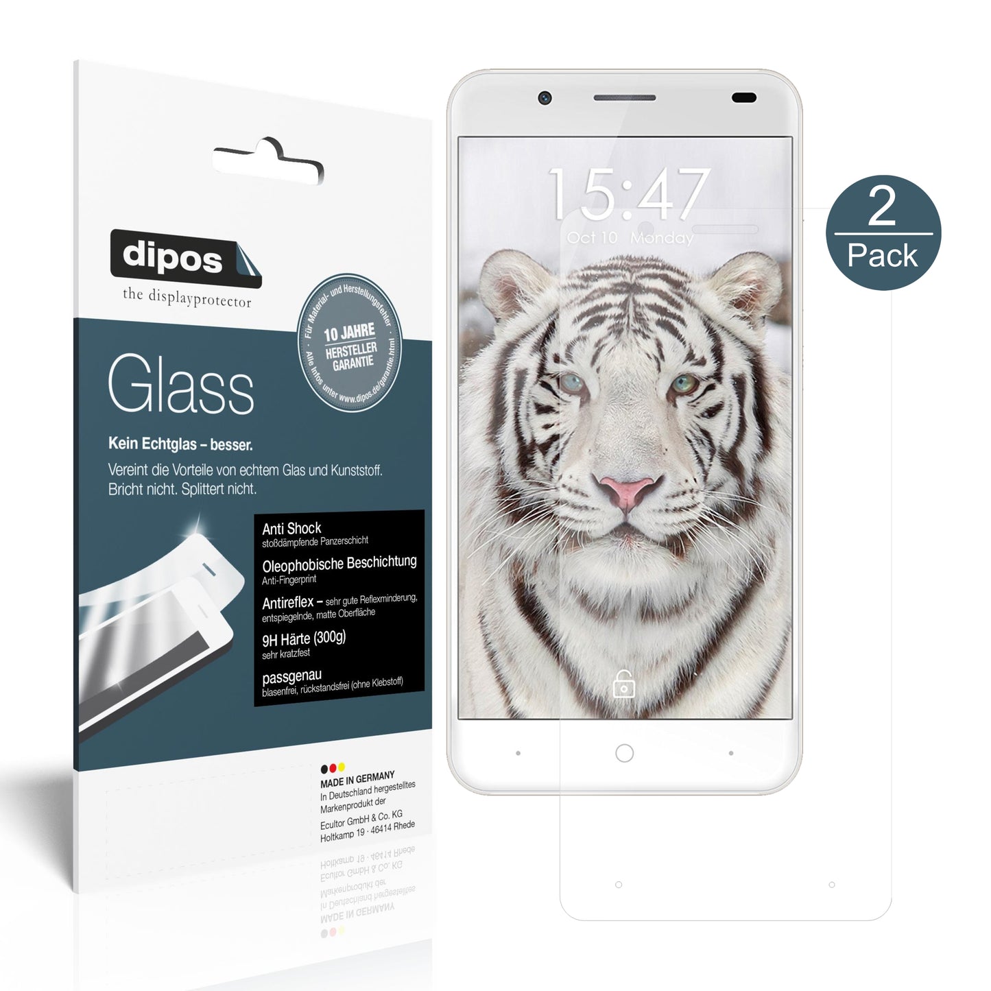 Mattes Panzerglas: Schutz vor Brüchen, Fingerabdrücken und Bildschirmblendung für Ulefone-Tiger