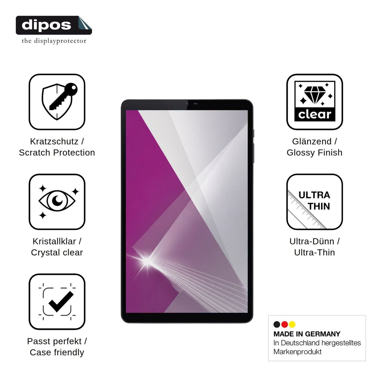 2x Schutzfolie klar für Crelander Tab-001 Display-Schutzfolie