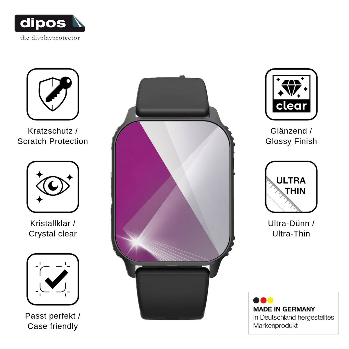 6x Schutzfolie klar für DIVOAZBVO TK29 Display-Schutzfolie