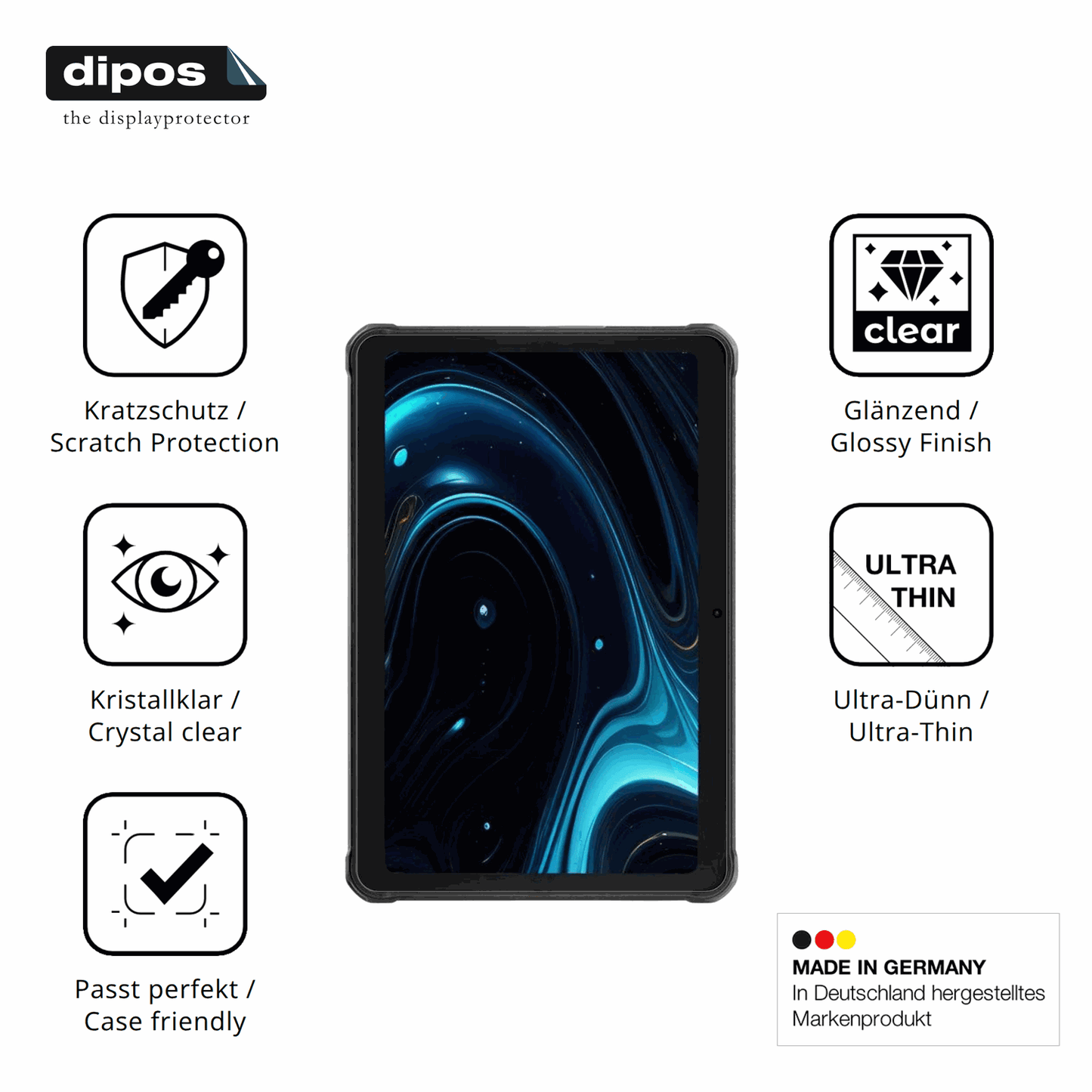 Displayschutz hergestellt in Deutschland, h�chste Qualit�t made in Germany