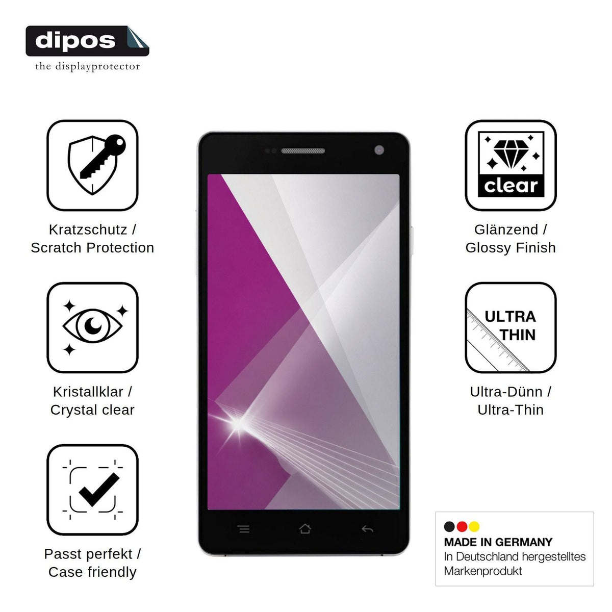 4x Schutzfolie klar für Nomi i501 Style Display-Schutzfolie