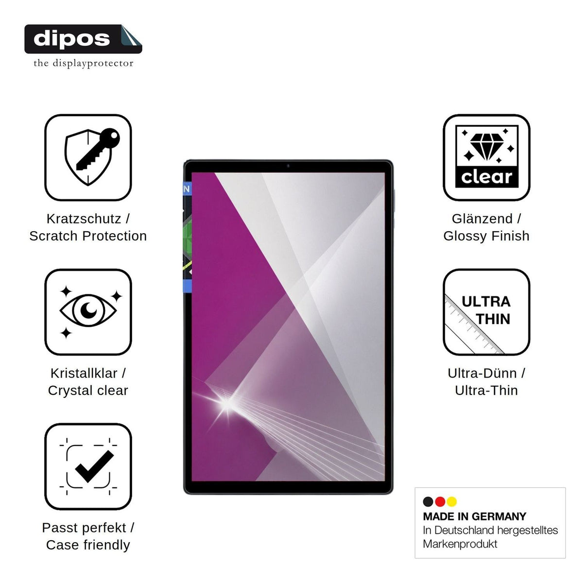 2x Schutzfolie klar für WOREGOO 11 Zoll Android 16 Display-Schutzfolie