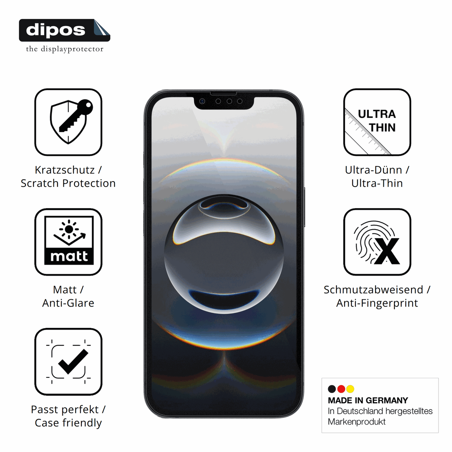 Displayschutz hergestellt in Deutschland, h�chste Qualit�t made in Germany