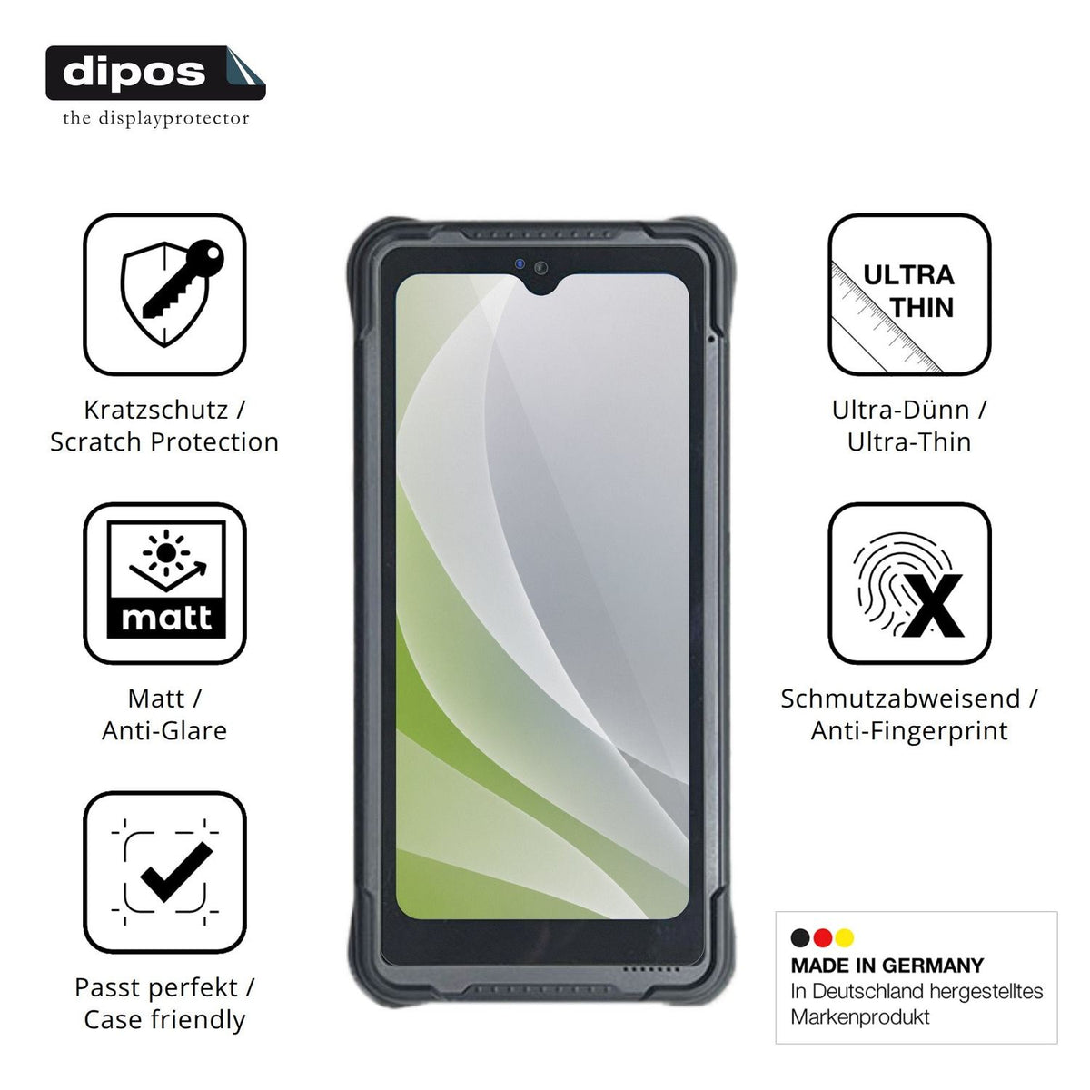 Displayschutz hergestellt in Deutschland, höchste Qualität made in Germany