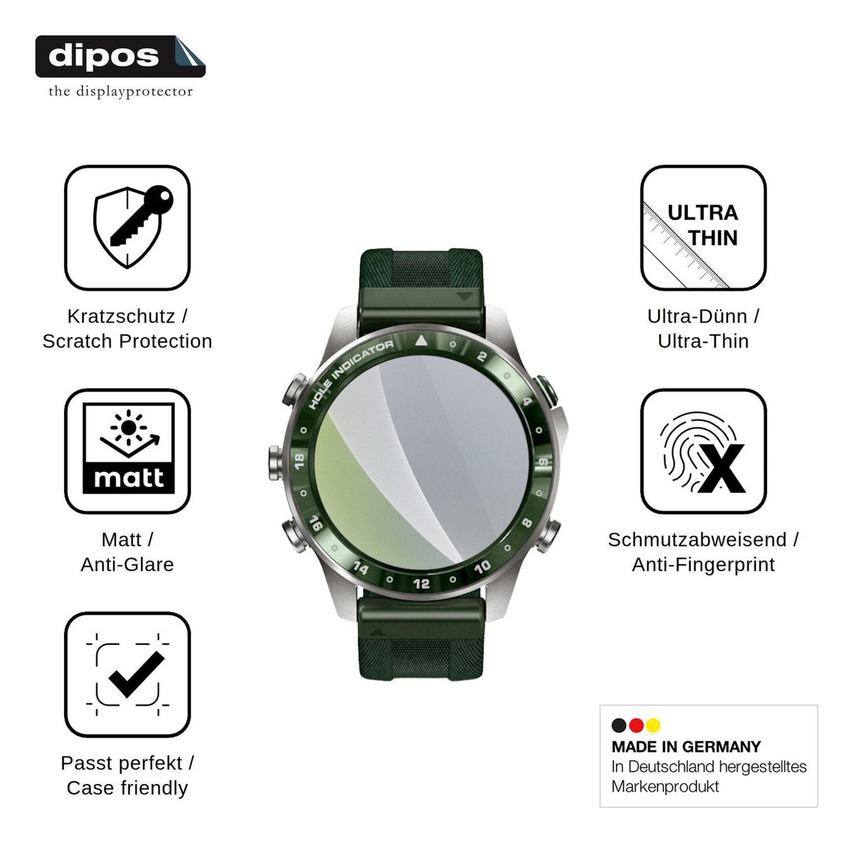 6x Schutzfolie matt für Garmin MARQ Golfer Gen 3 Display-Schutzfolie