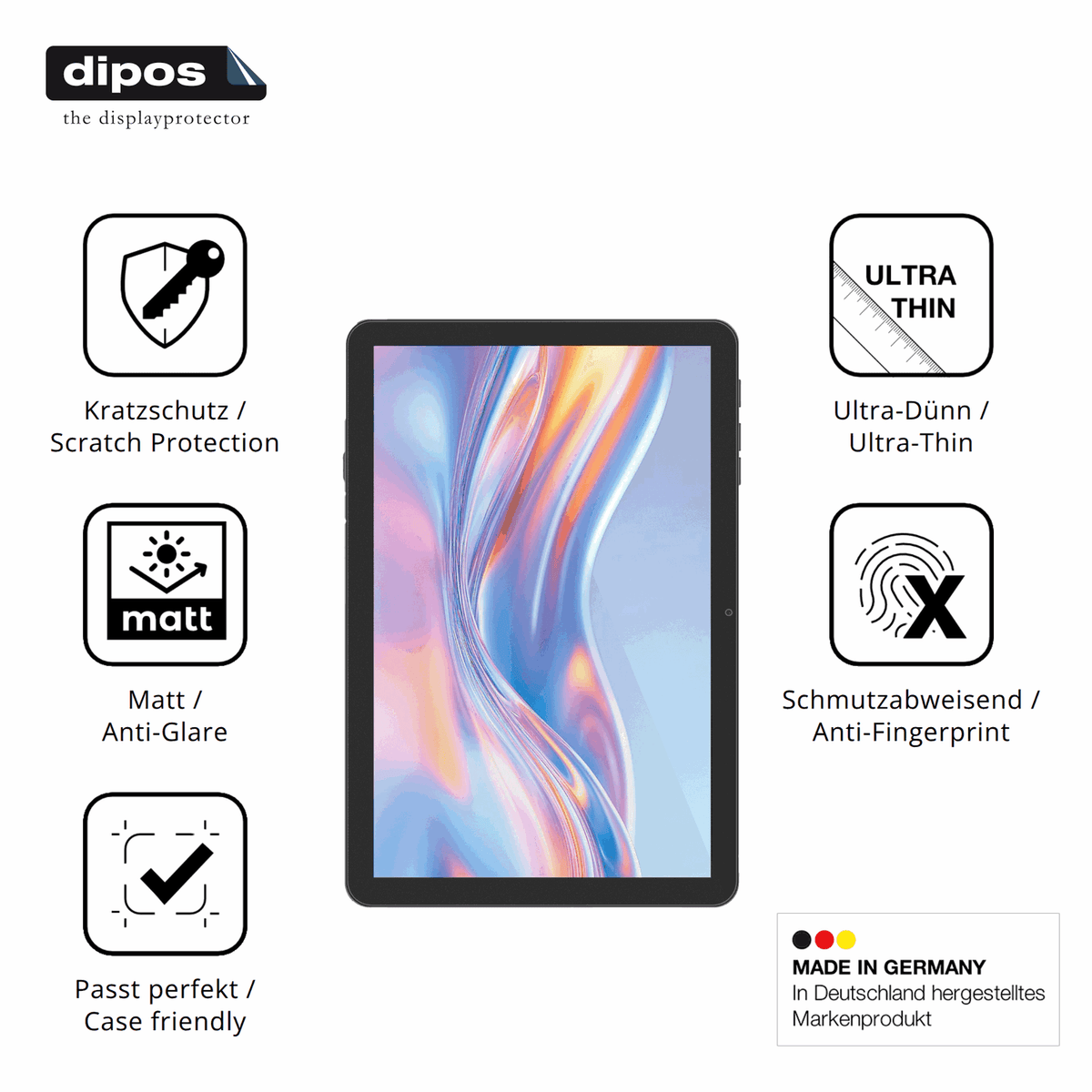 Displayschutz hergestellt in Deutschland, höchste Qualität made in Germany