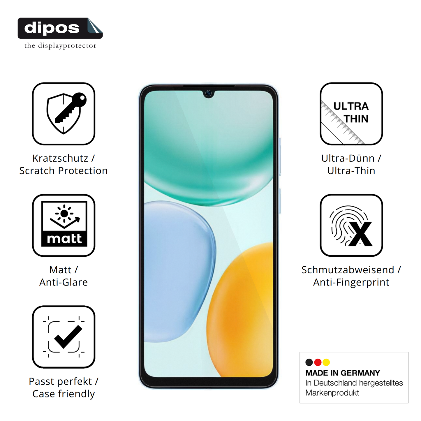Displayschutz hergestellt in Deutschland, höchste Qualität made in Germany