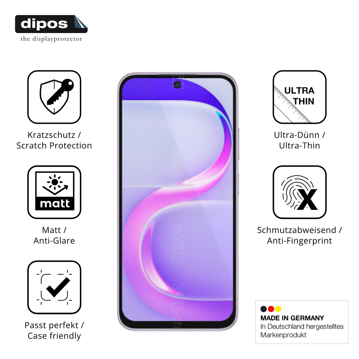 Displayschutz hergestellt in Deutschland, höchste Qualität made in Germany