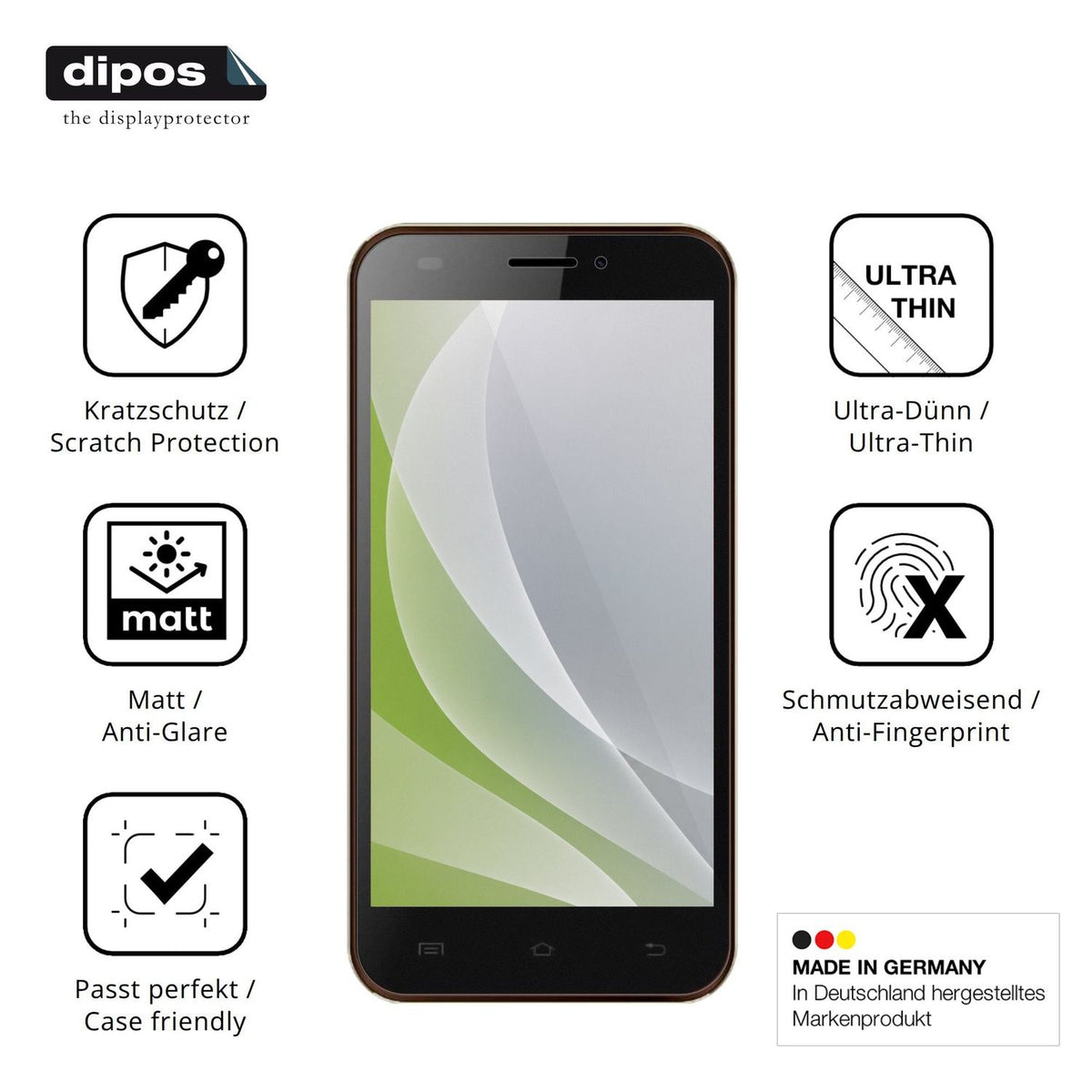 Displayschutz hergestellt in Deutschland, höchste Qualität made in Germany