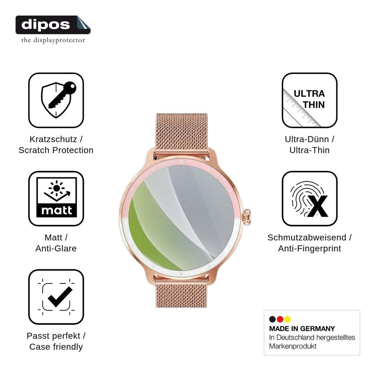 6x Schutzfolie matt für PROTKPETS DR03 Display-Schutzfolie