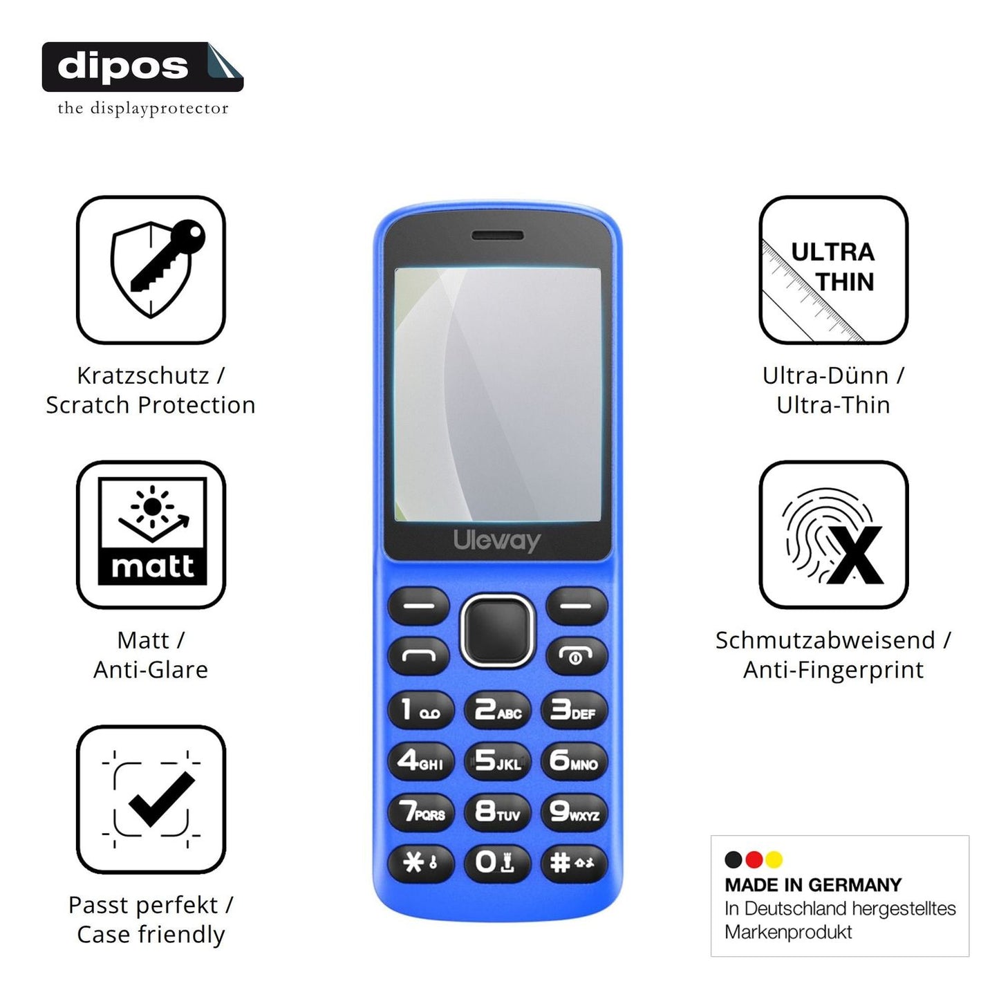 Displayschutz hergestellt in Deutschland, höchste Qualität made in Germany