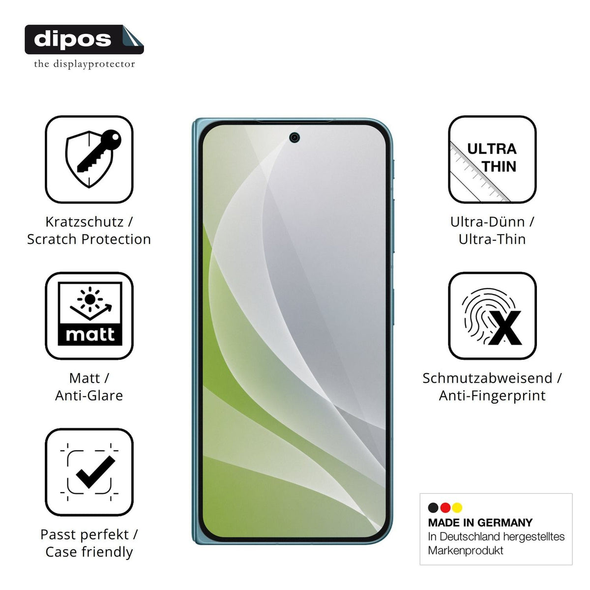 Displayschutz hergestellt in Deutschland, höchste Qualität made in Germany