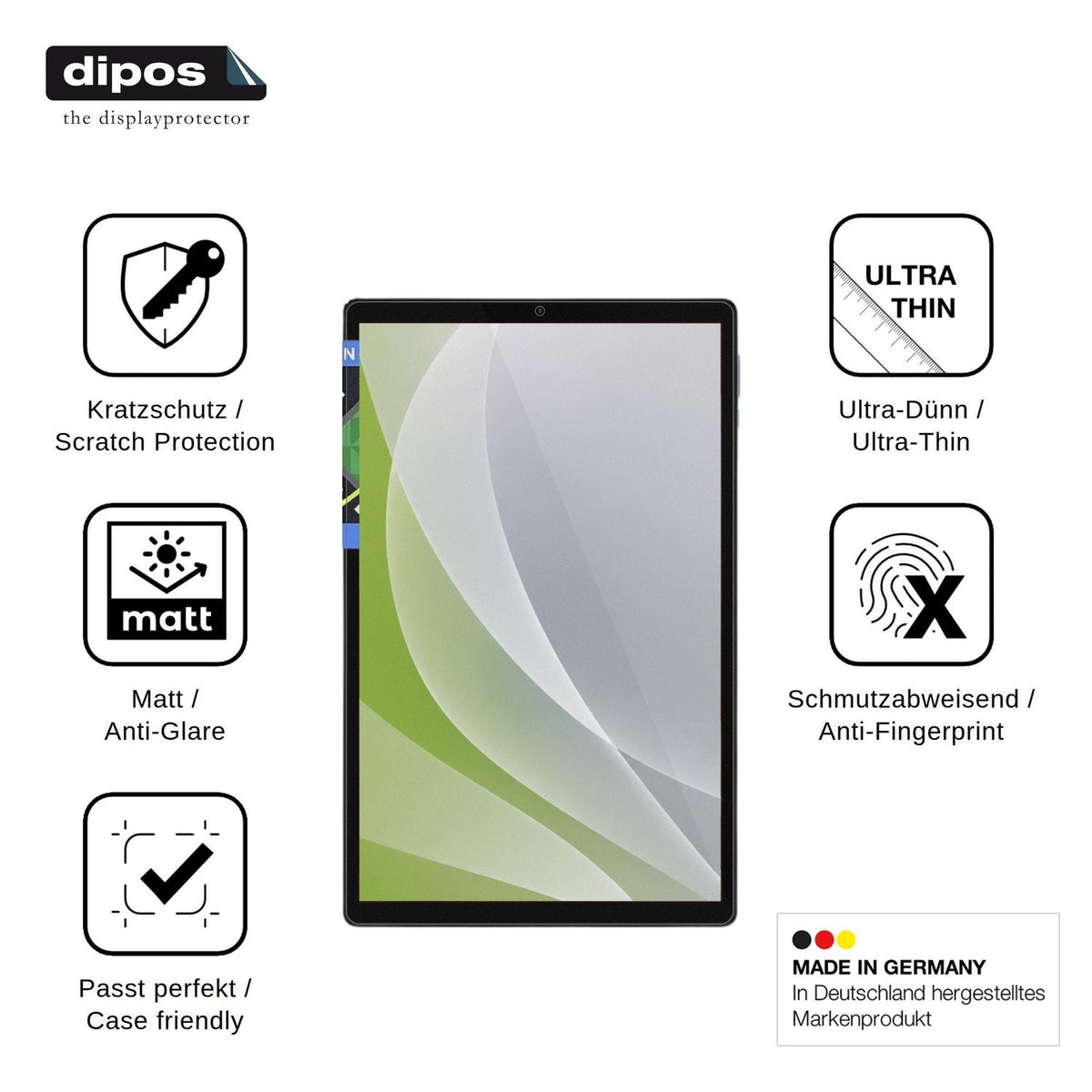 2x Schutzfolie matt für WOREGOO 11 Zoll Android 16 Display-Schutzfolie