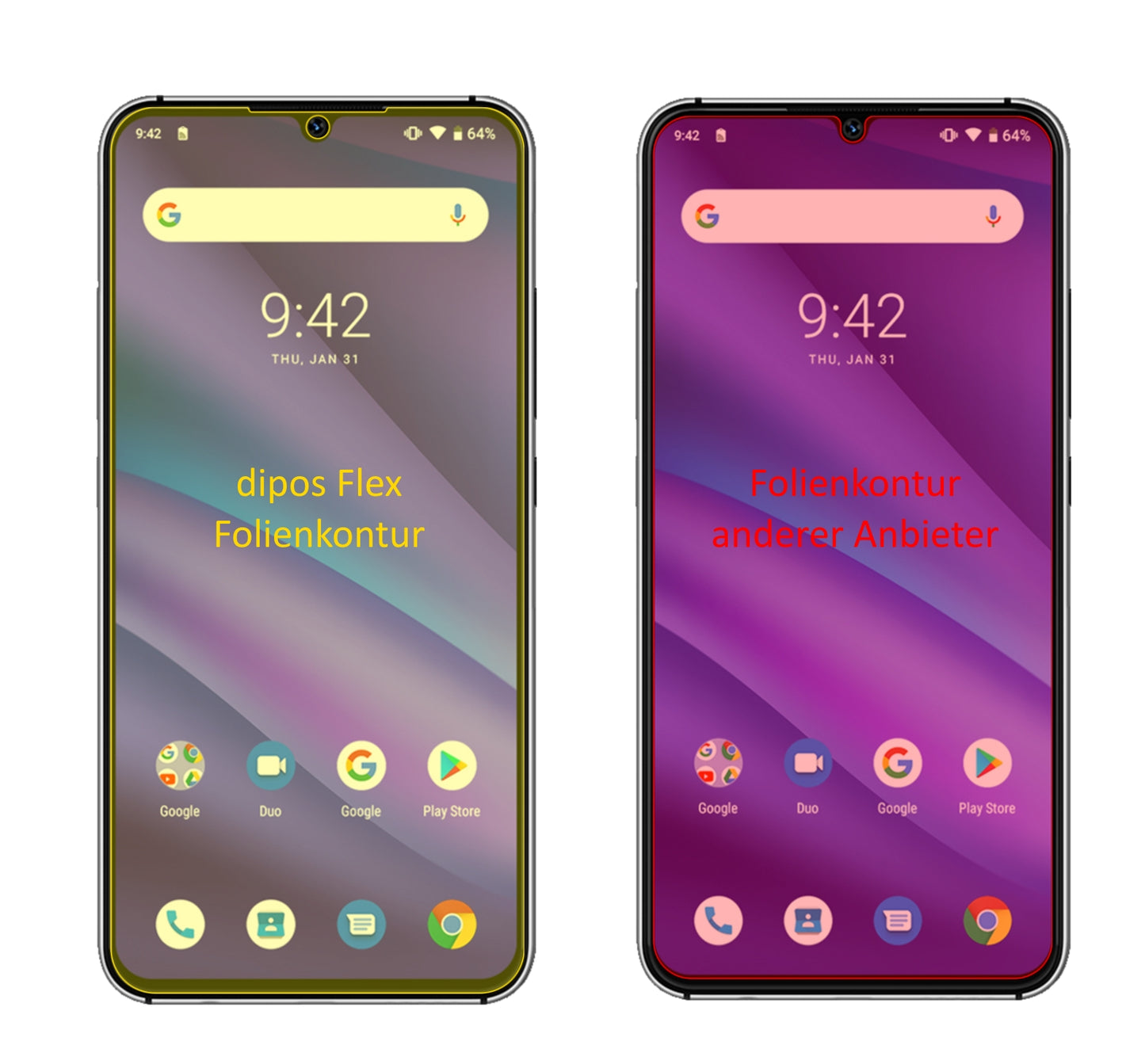 3D Full Cover Displayschutzfolie: Case-freundlicher Schutz mit perfekter Passform für dein Display.