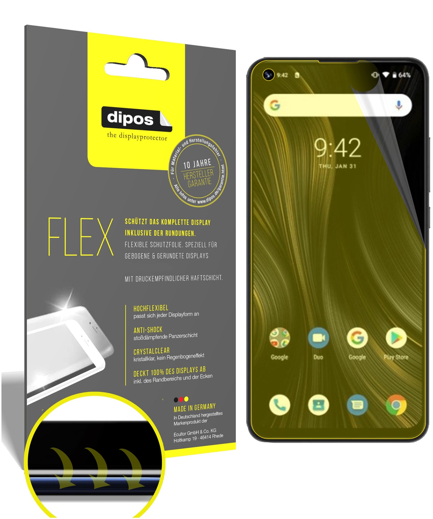 3D Full Cover Displayschutzfolie: Case-freundlicher Schutz mit perfekter Passform für dein Display.