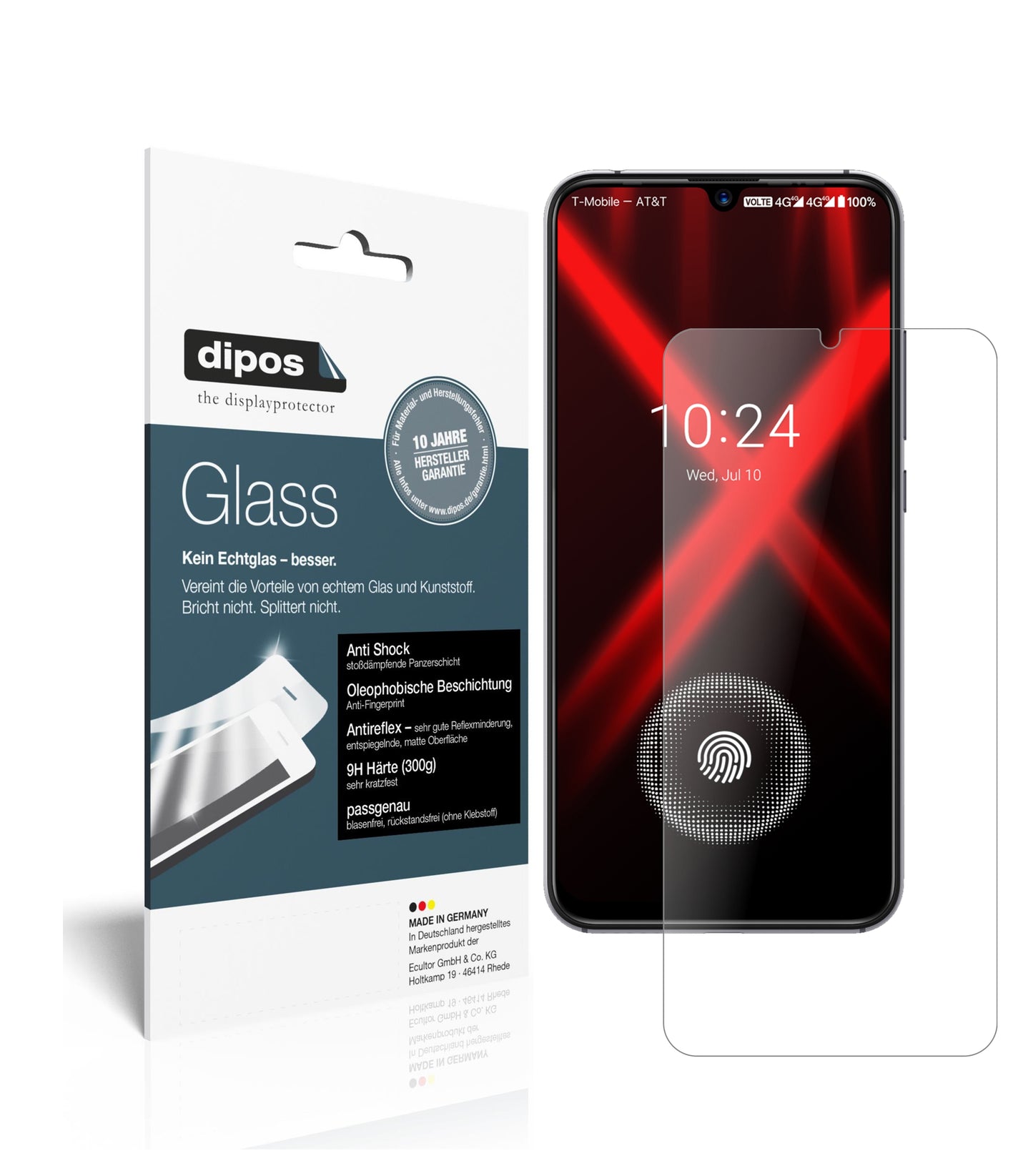 Mattes Panzerglas: Schutz vor Brüchen, Fingerabdrücken und Bildschirmblendung für Umidigi-X