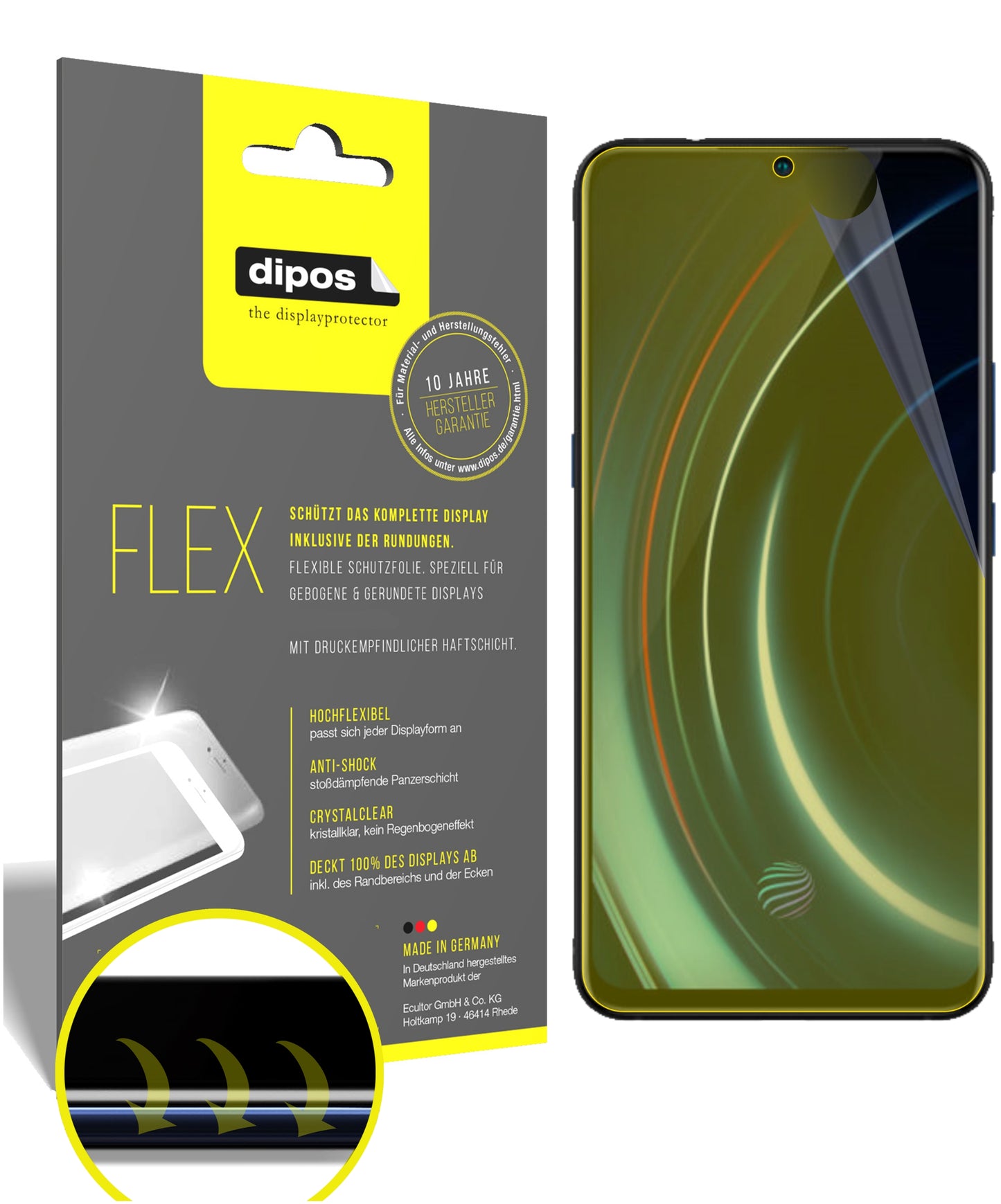 3D Full Cover Displayschutzfolie: Case-freundlicher Schutz mit perfekter Passform für dein Display.