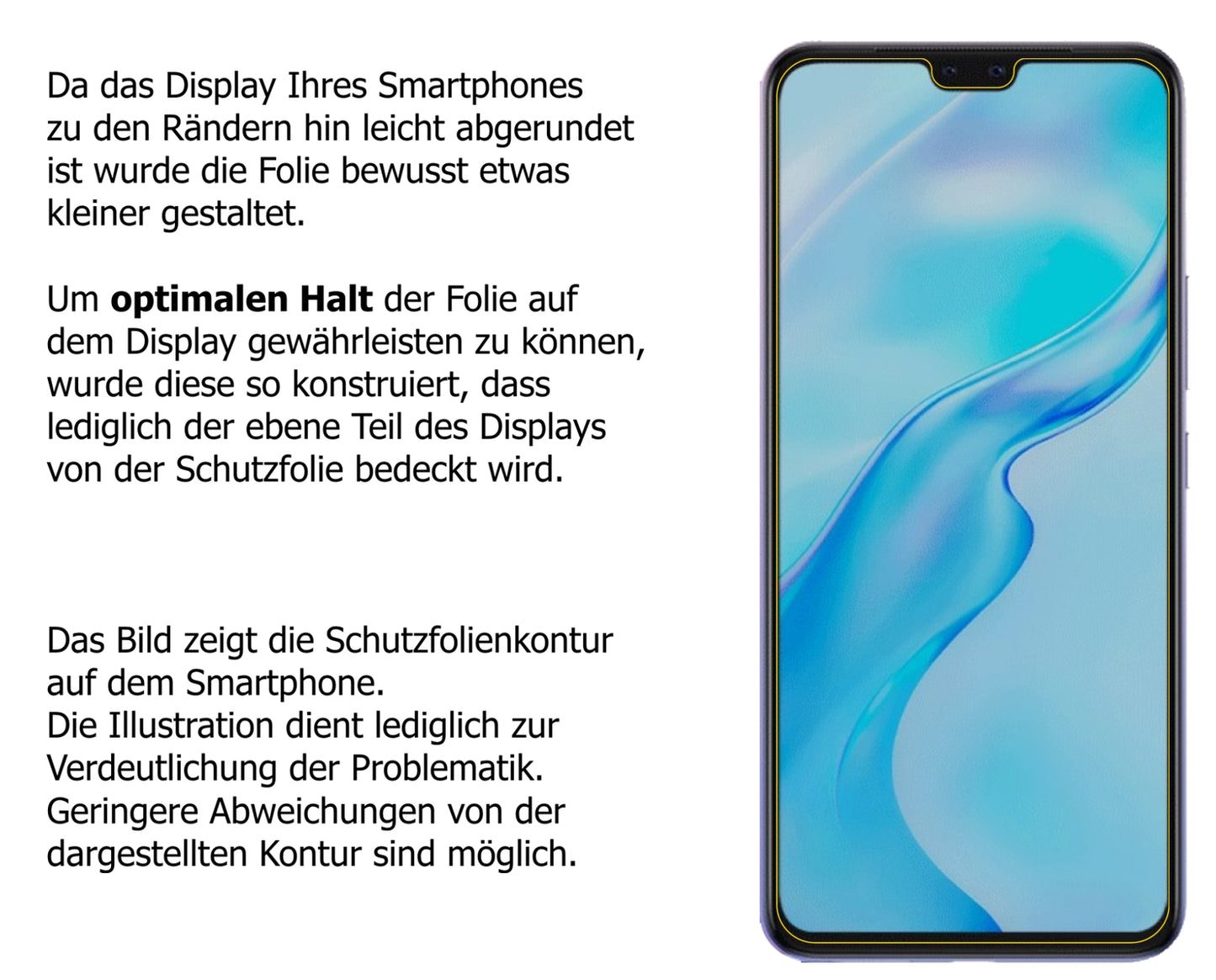 2x Schutzfolie klar für Vivo V20 Pro Display-Schutzfolie