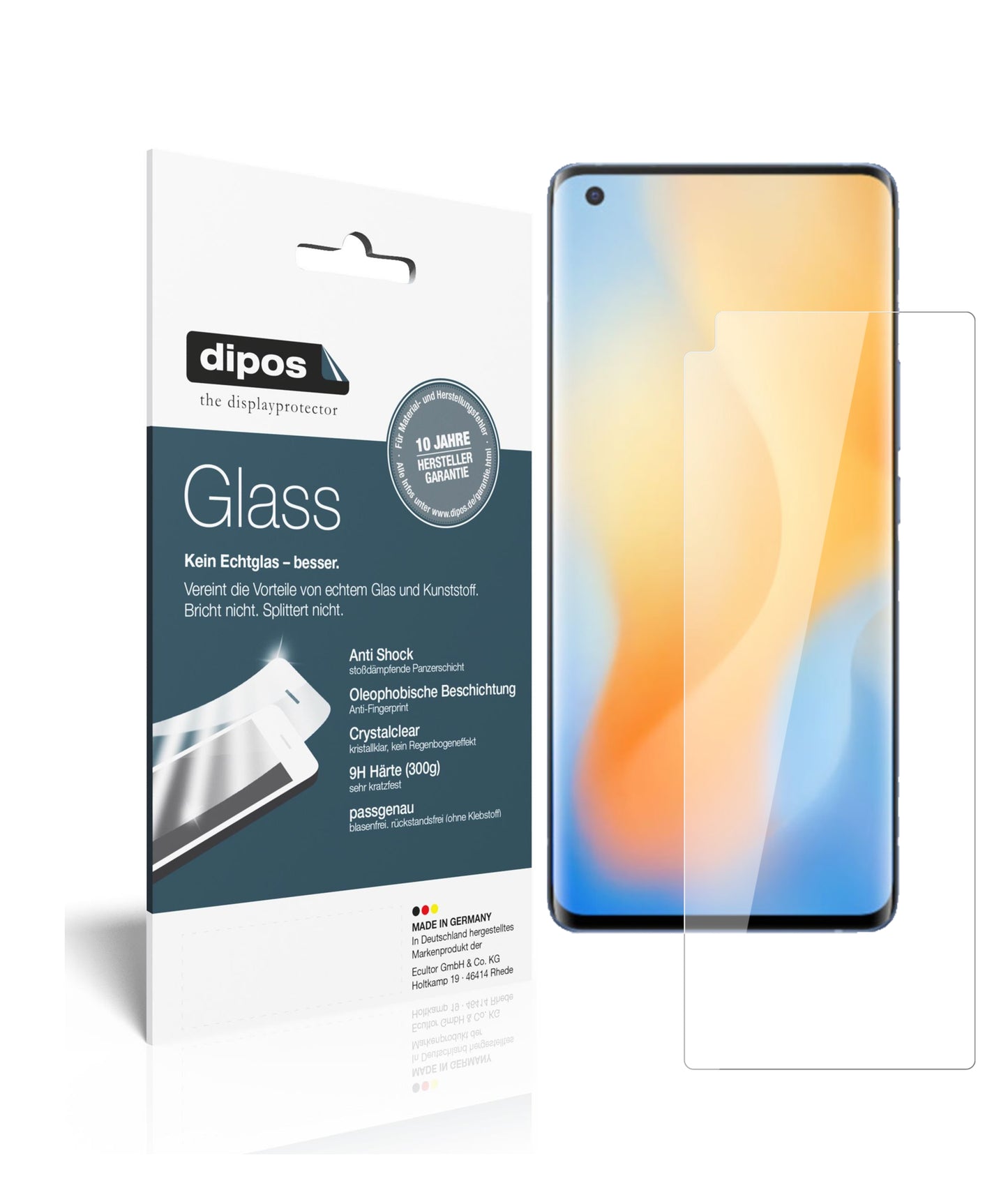 Perfekte Passform und ultimative Qualität: Unser 9H Panzerglas bietet Schutz für Vivo-X50 Pro