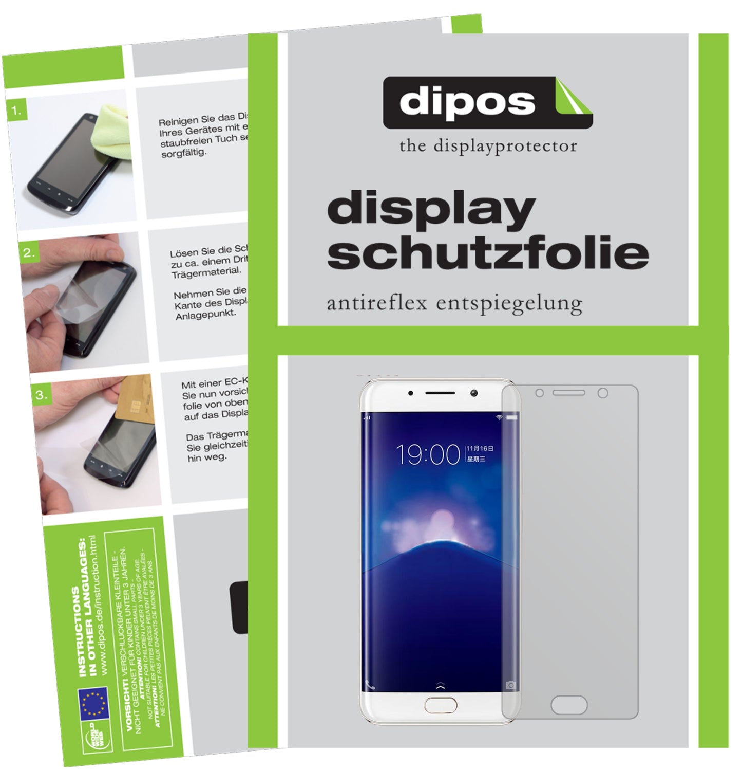 Mattes Panzerglas: Entspiegelte, dünne Folie, Fingerabdruckresistenz und Bildschirmschutz für Vivo-Xplay 6