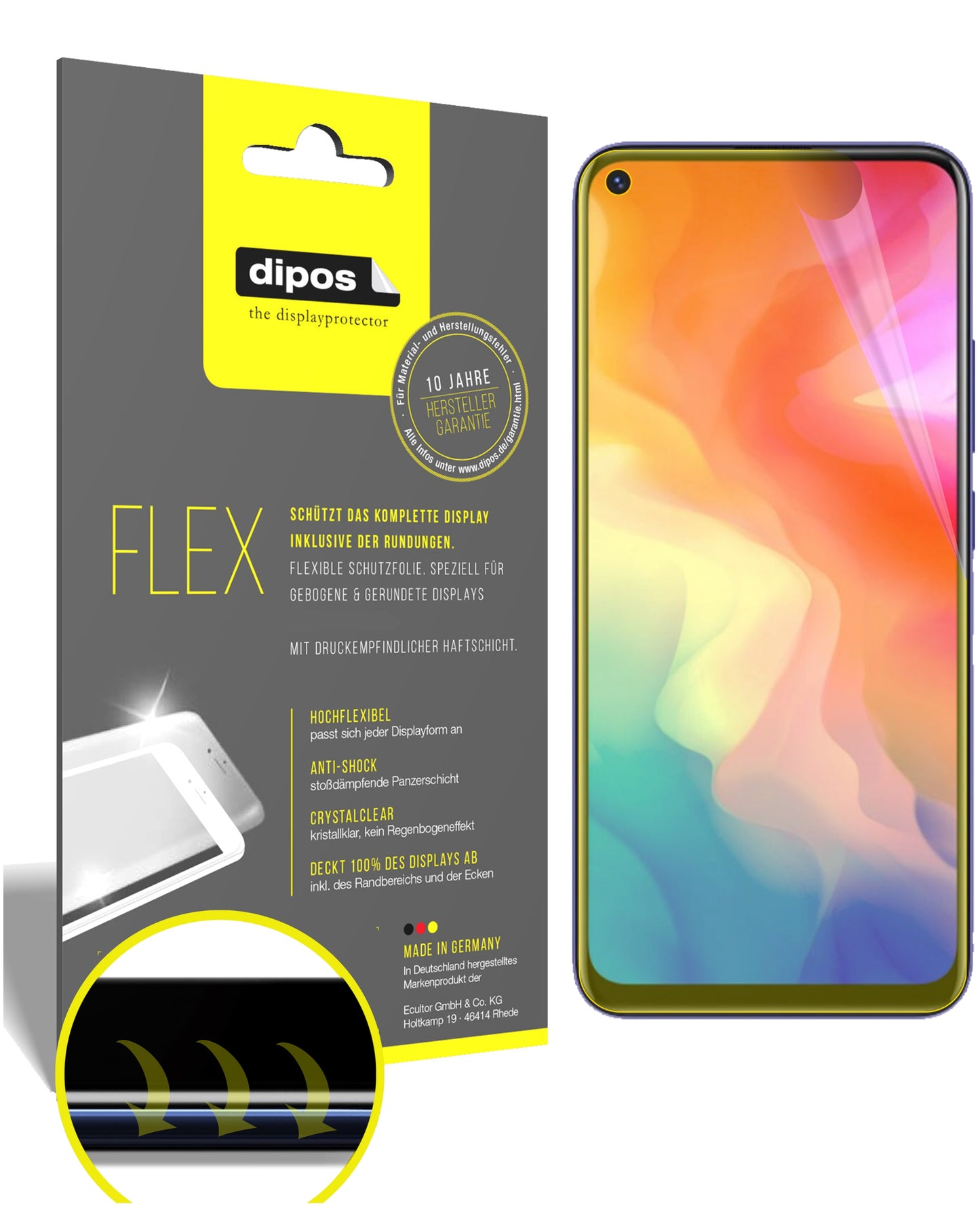 3D Full Cover Displayschutzfolie: Case-freundlicher Schutz mit perfekter Passform für dein Display.