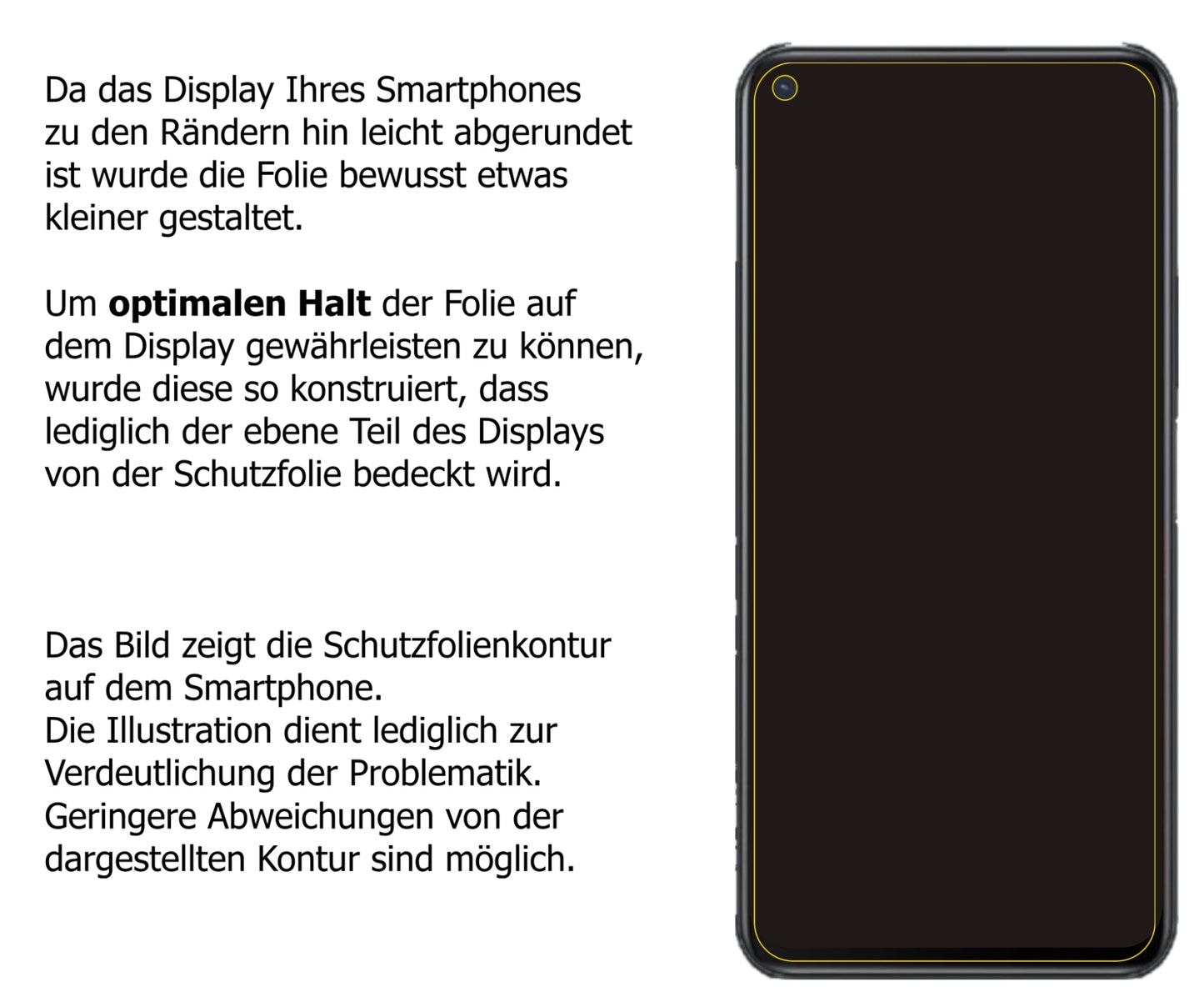 Privatsphäre-Schutz durch Sichtschutz-Folie passend zugeschnitten für vivo Y50t