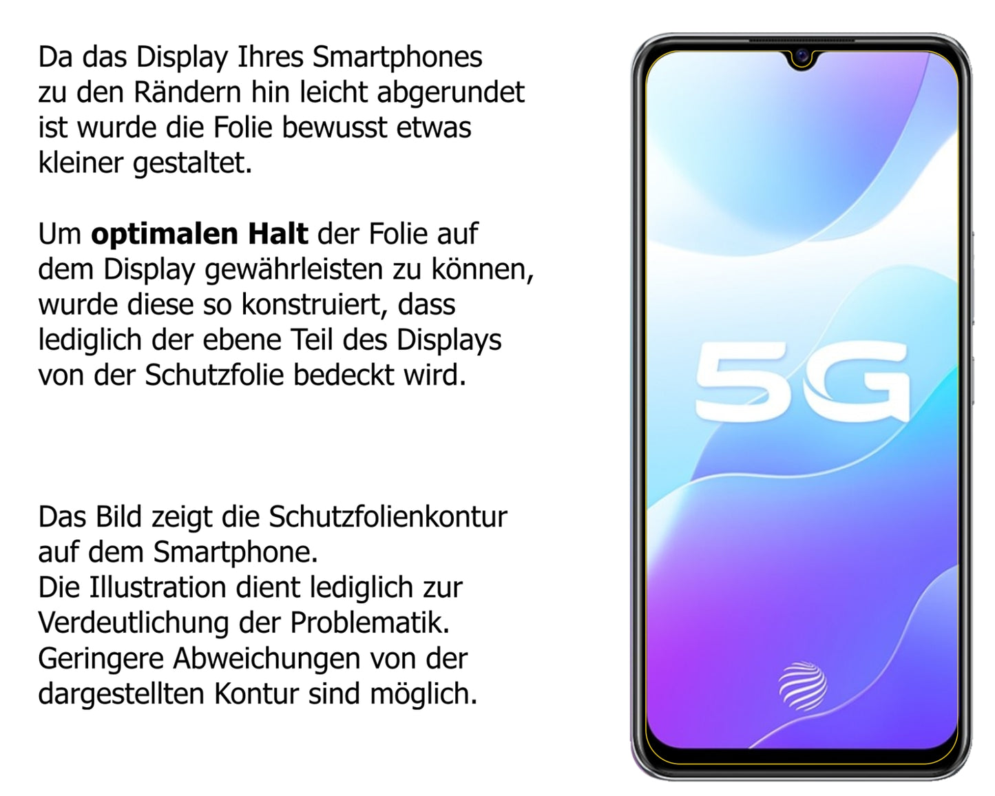 1x Schutzfolie klar für Vivo S7e 5G Display-Schutzfolie