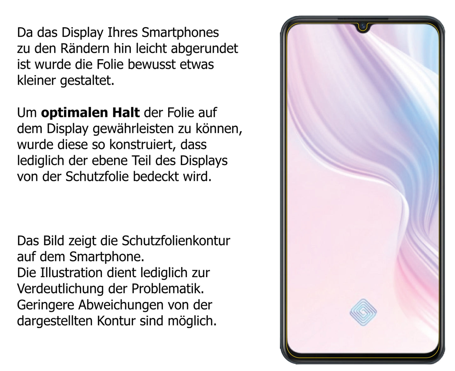 1x Schutzfolie klar für Vivo Z1x Display-Schutzfolie