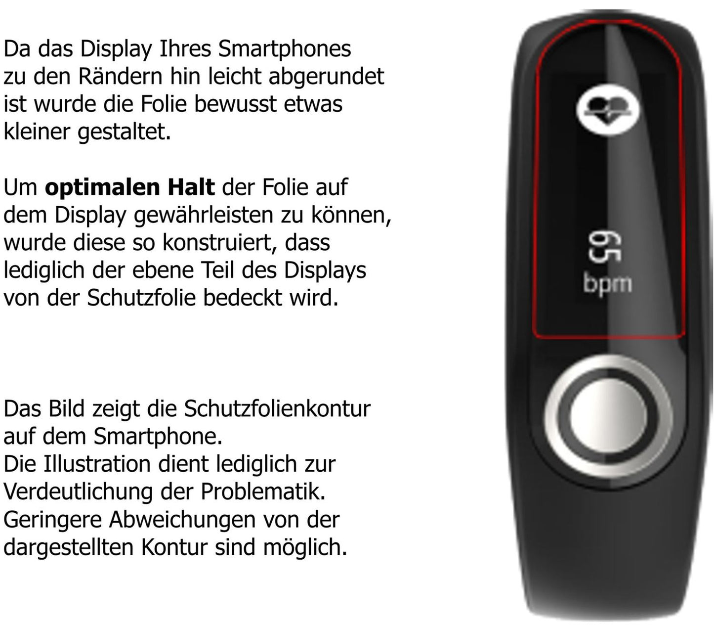 Schutzfolie mit optimaler Passform, zur Verwendung mit Hüllen geeignet